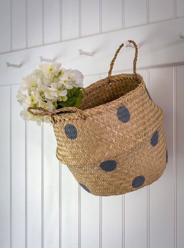 Seagrass Grey Spot Basket