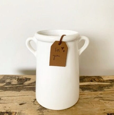 White Vase 'For You'- 14cm