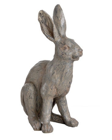 Large Metallic Hare Statue