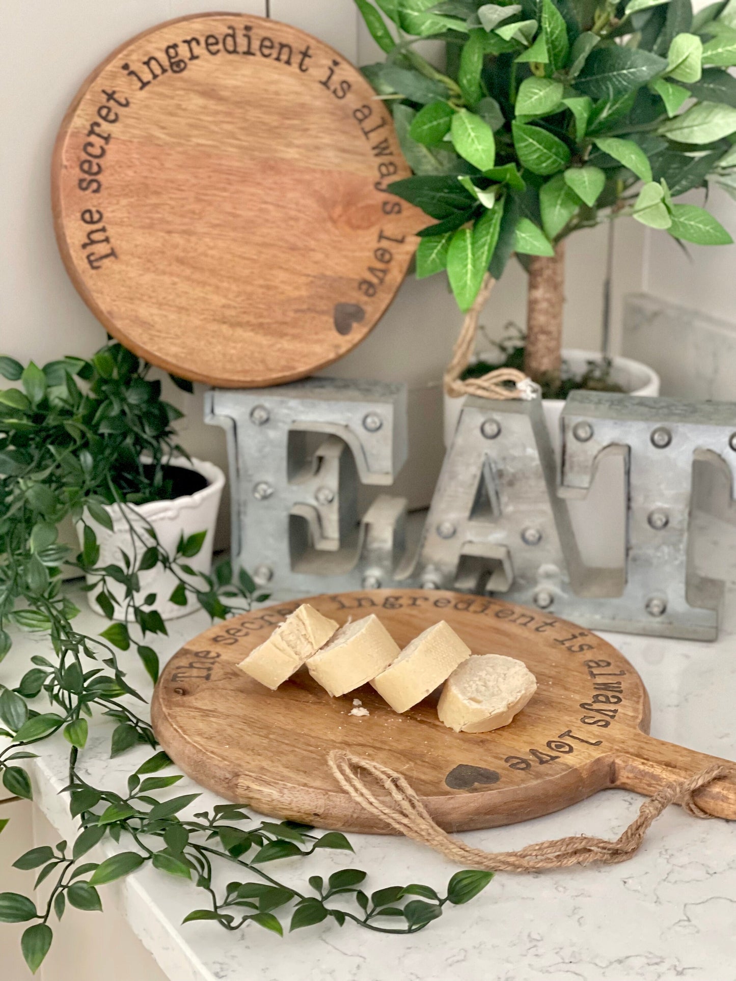 Small Mango Wood Secret Ingredients Chopping Board