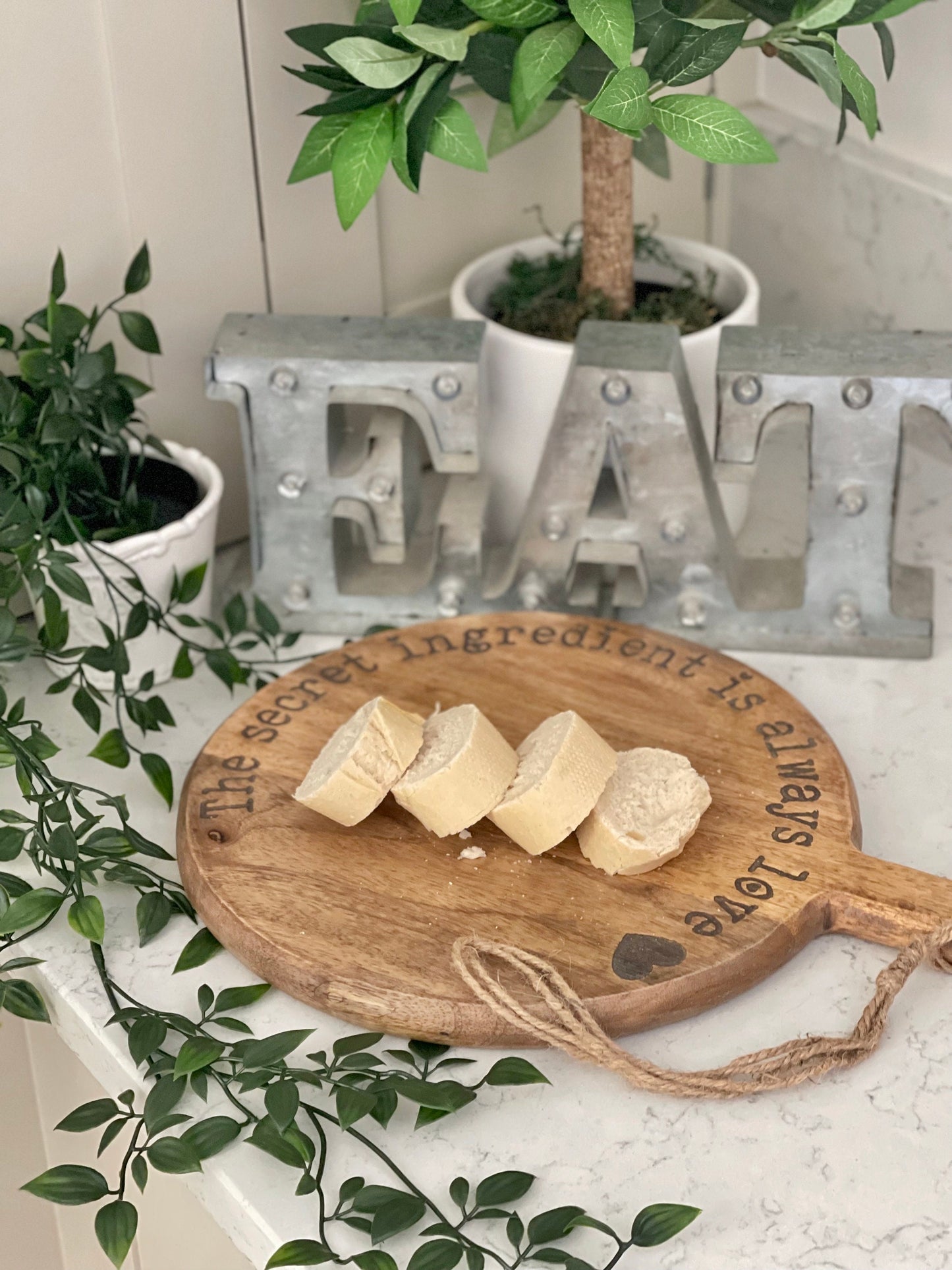 Large Mango Wood Secret Ingredients Chopping Board