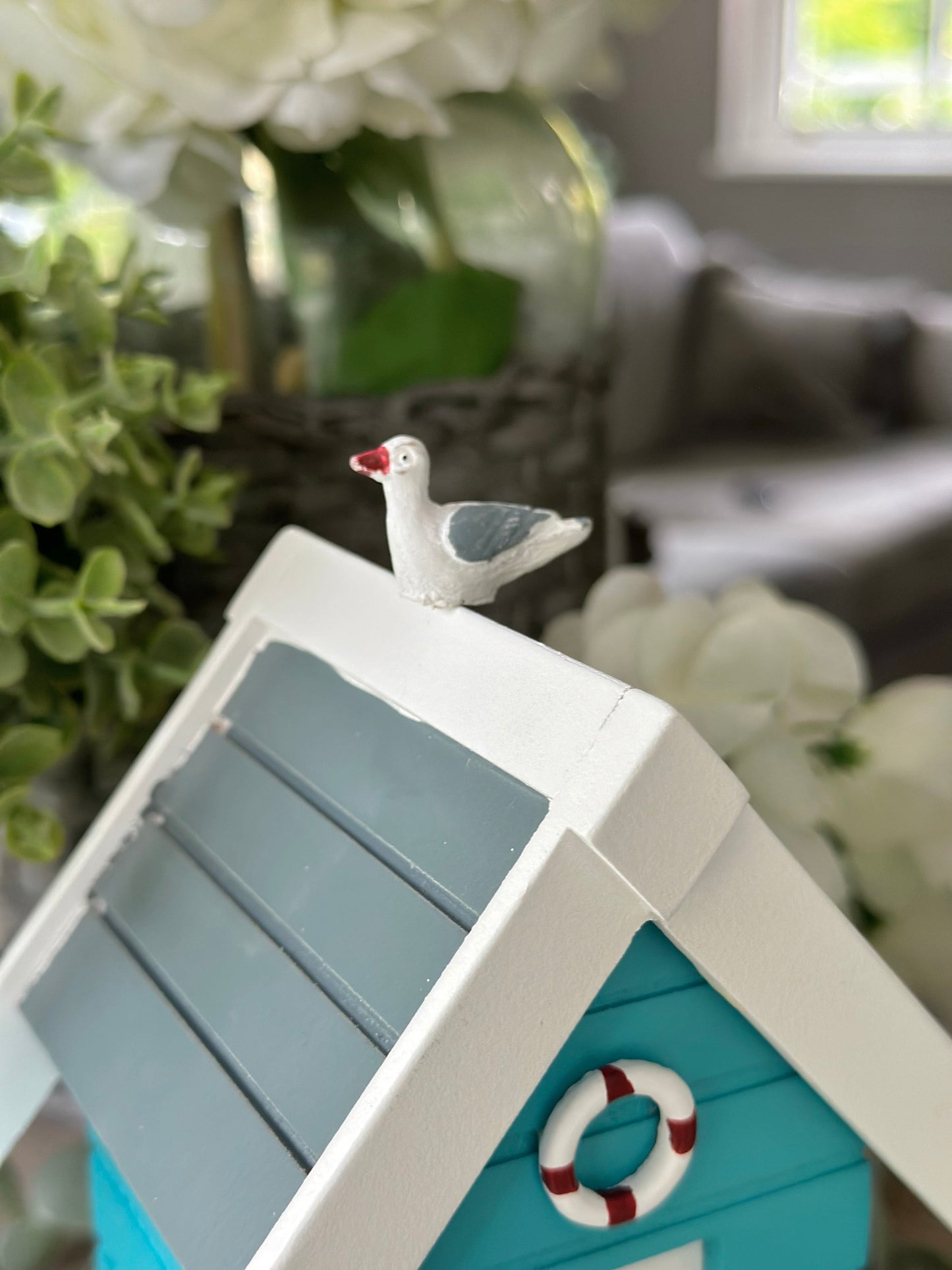 Beach Hut Money boxes with Seagull