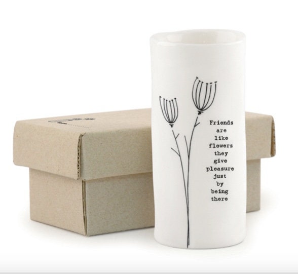 Porcelain Vase - Friends are like flowers