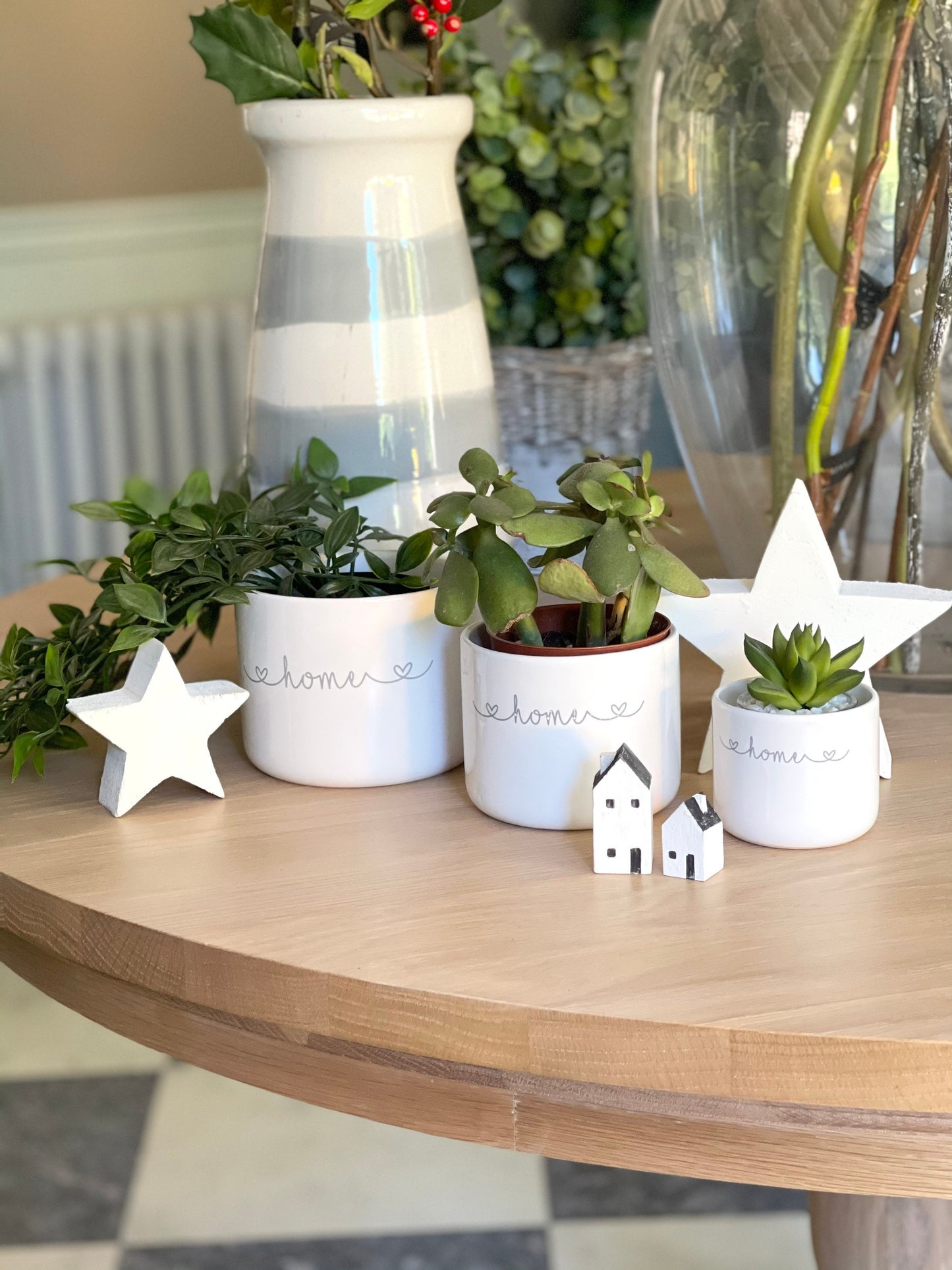 Home Set Ceramic Pots - White