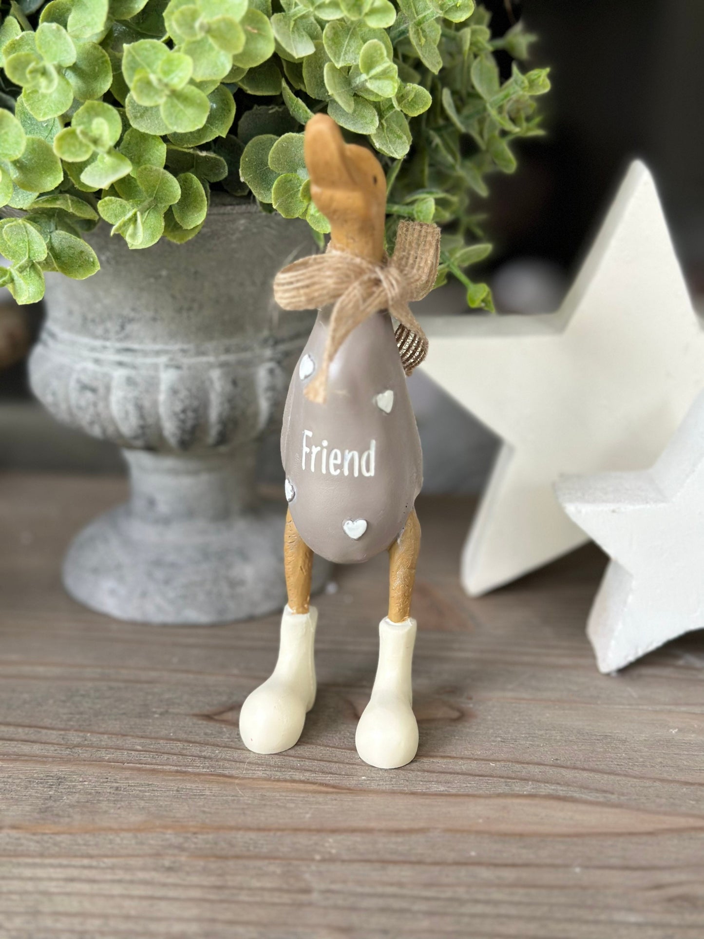 Grey Heart Friend Duck