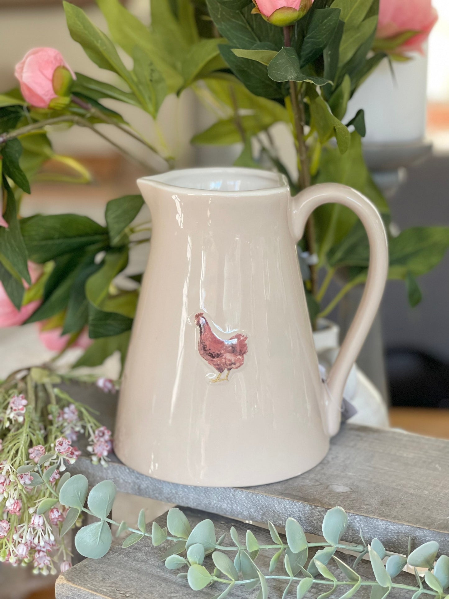Stoneware Embossed Jug - Goose, Cow or Chicken