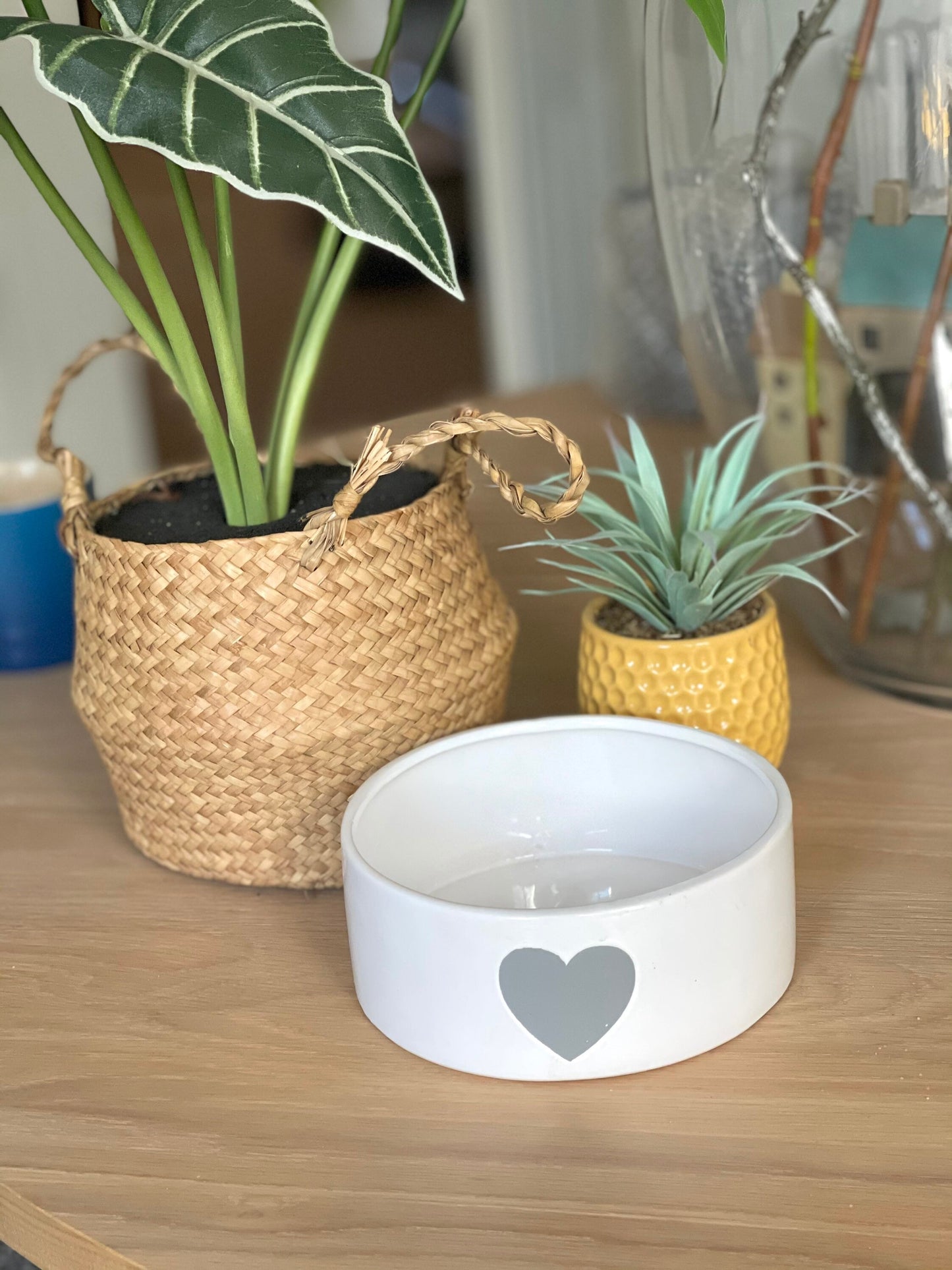 White Ceramic Dish/Bowl - Star or Heart