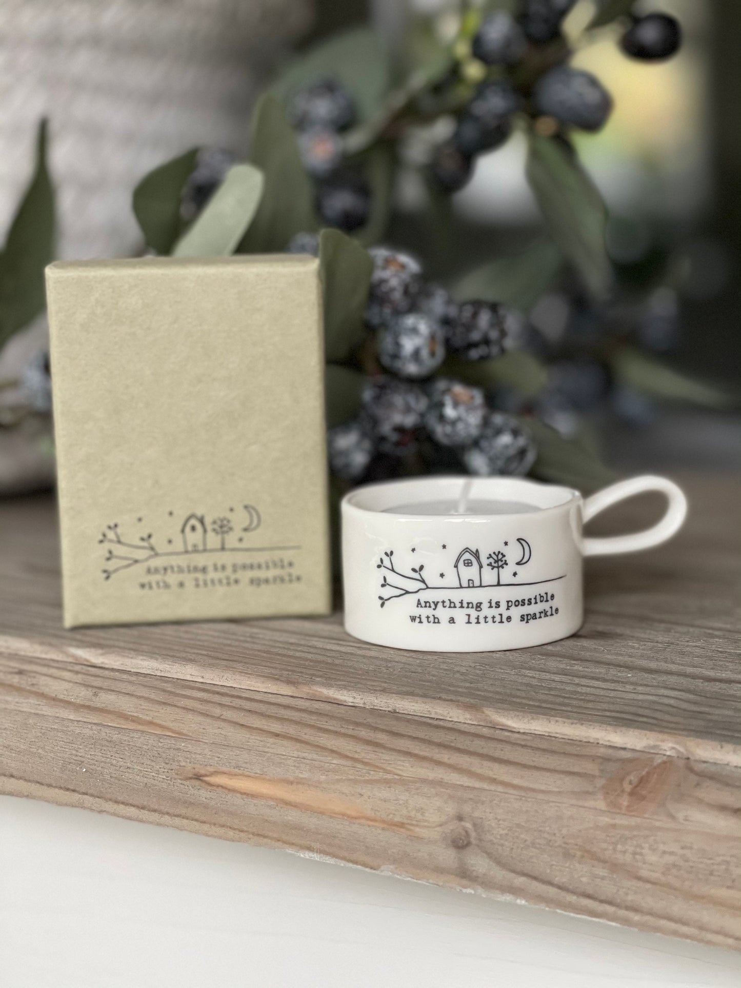 Handled "Little Sparkle" Tea Light Holder