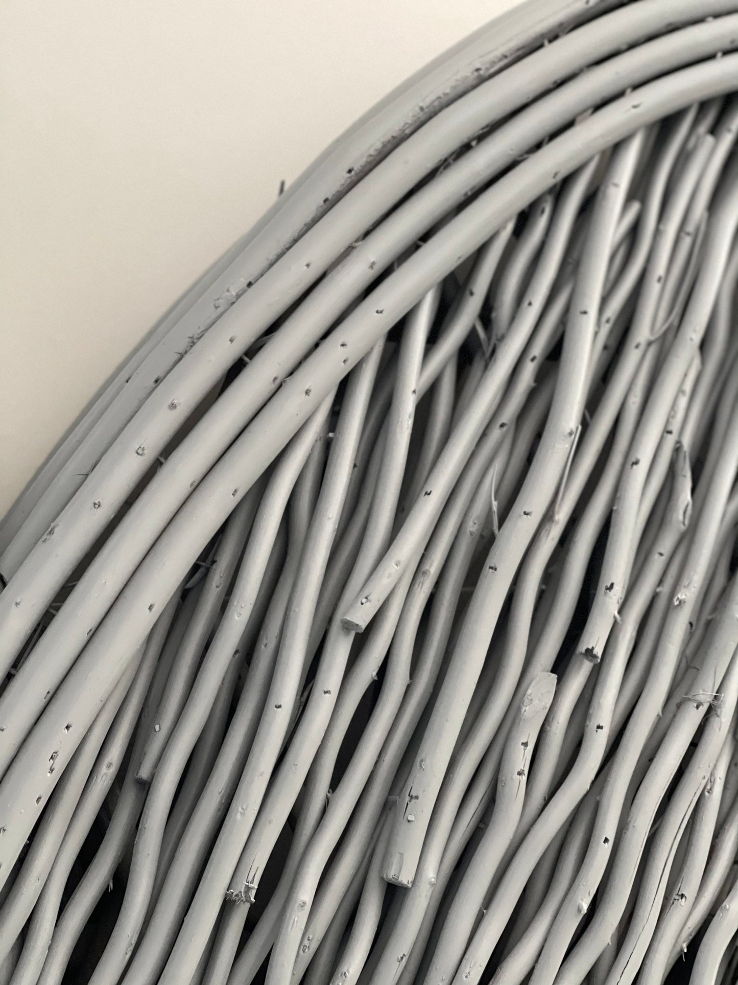 Large Grey Wicker Heart- 85cm