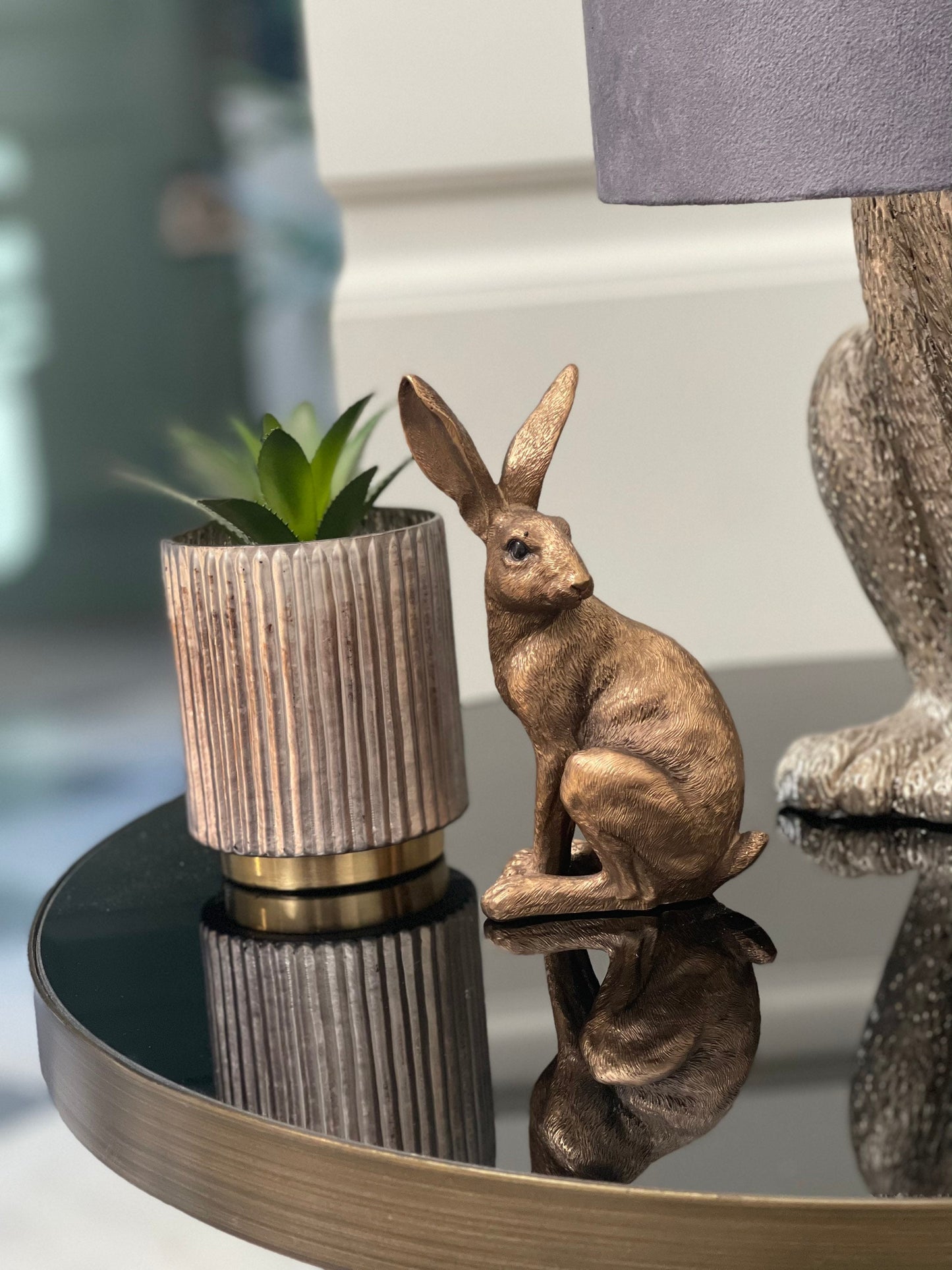 Bronzed Ornamental Sitting Hare