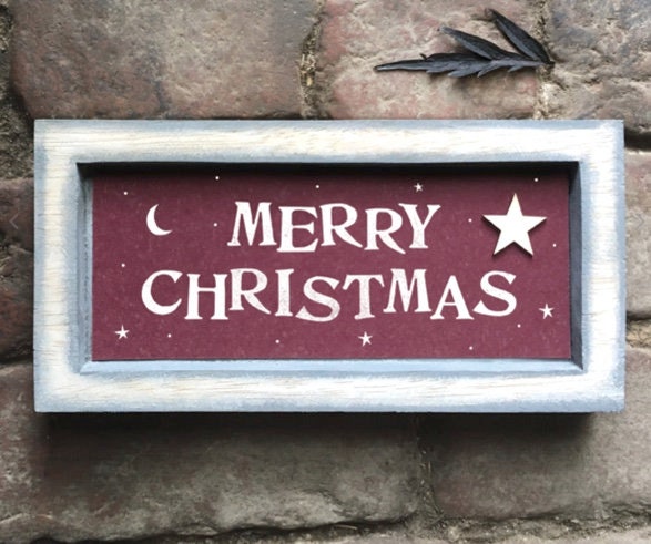 Merry Christmas Long Box Frame