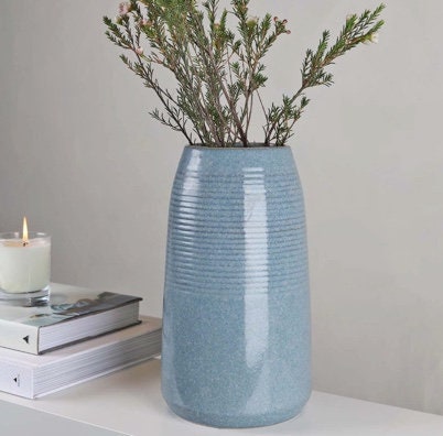 Biggie Best Large Glazed Blue Vase