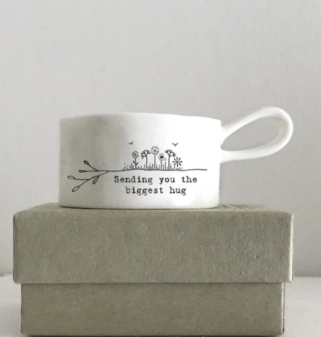 Handled "Biggest Hug” Tea Light Holder