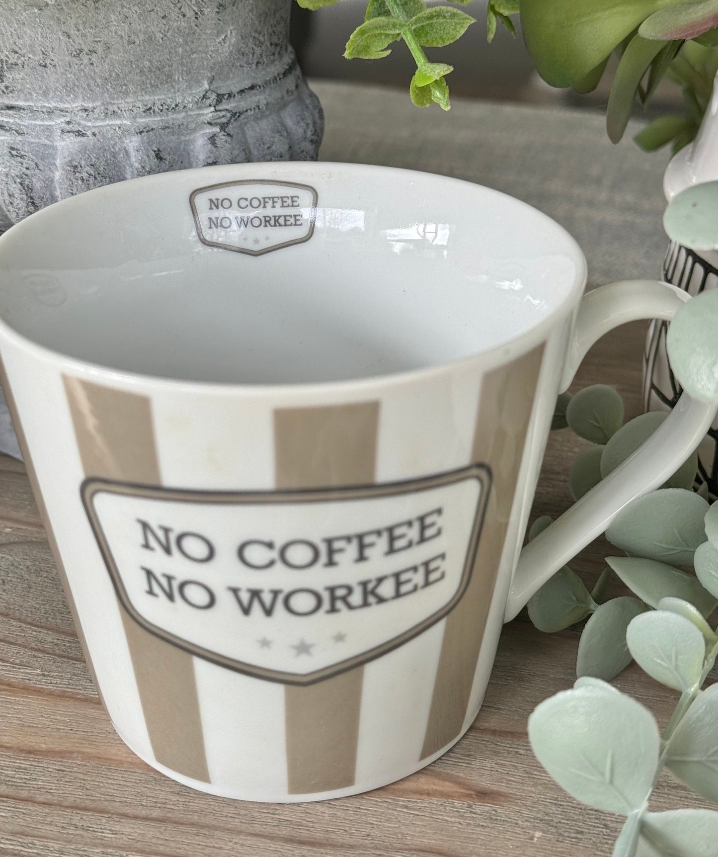 No Coffee No Workee Porcelain Mug
