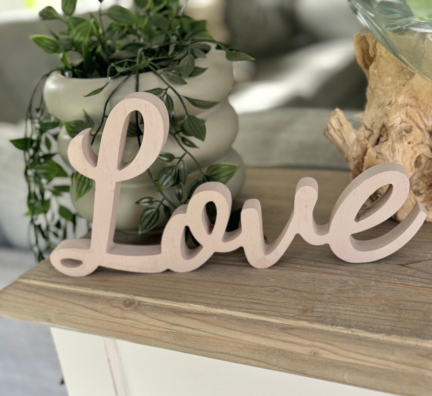 Taupe Love Standing Sign
