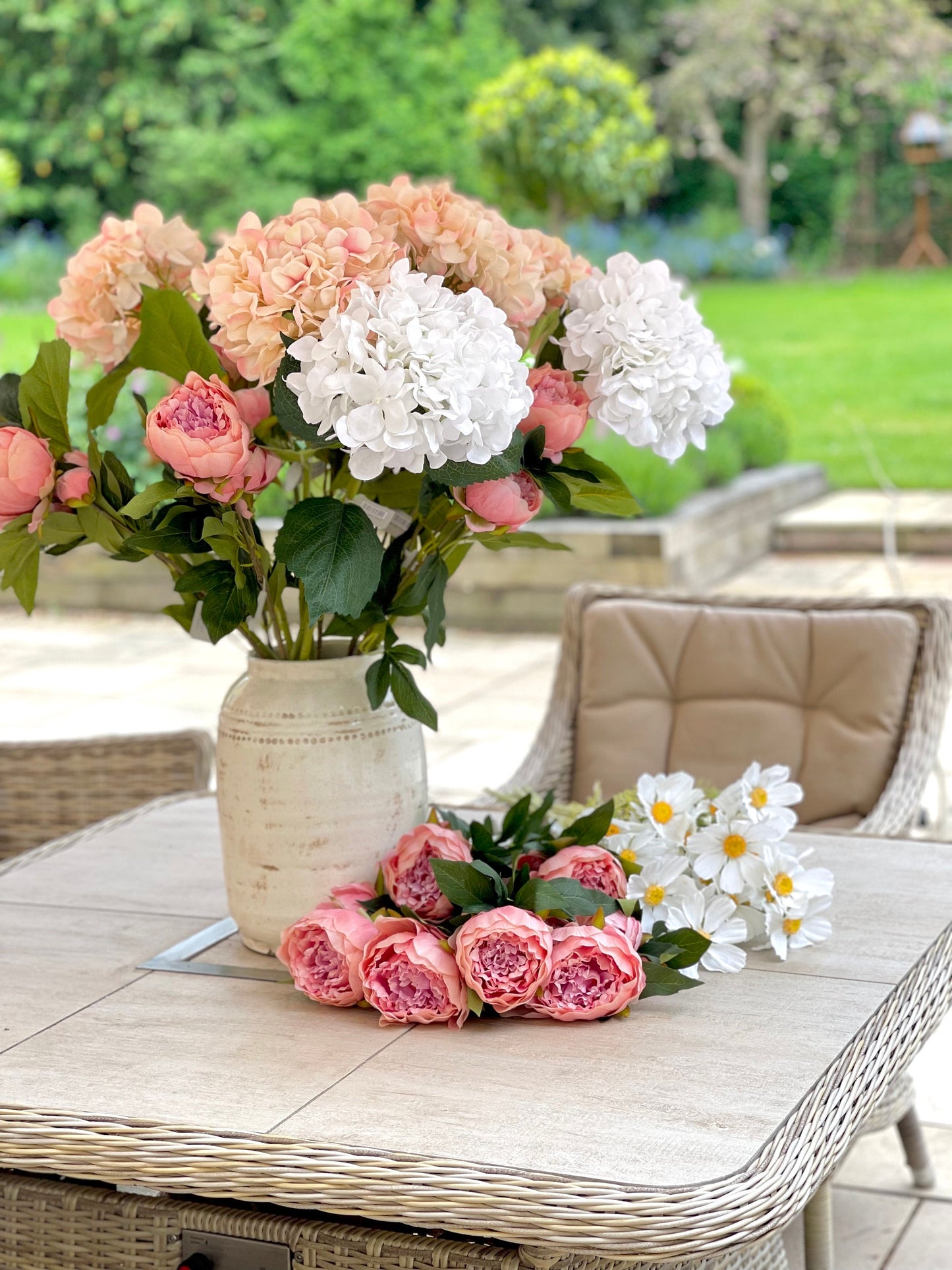 Blush Pink Giant Hydrangea - 83cm