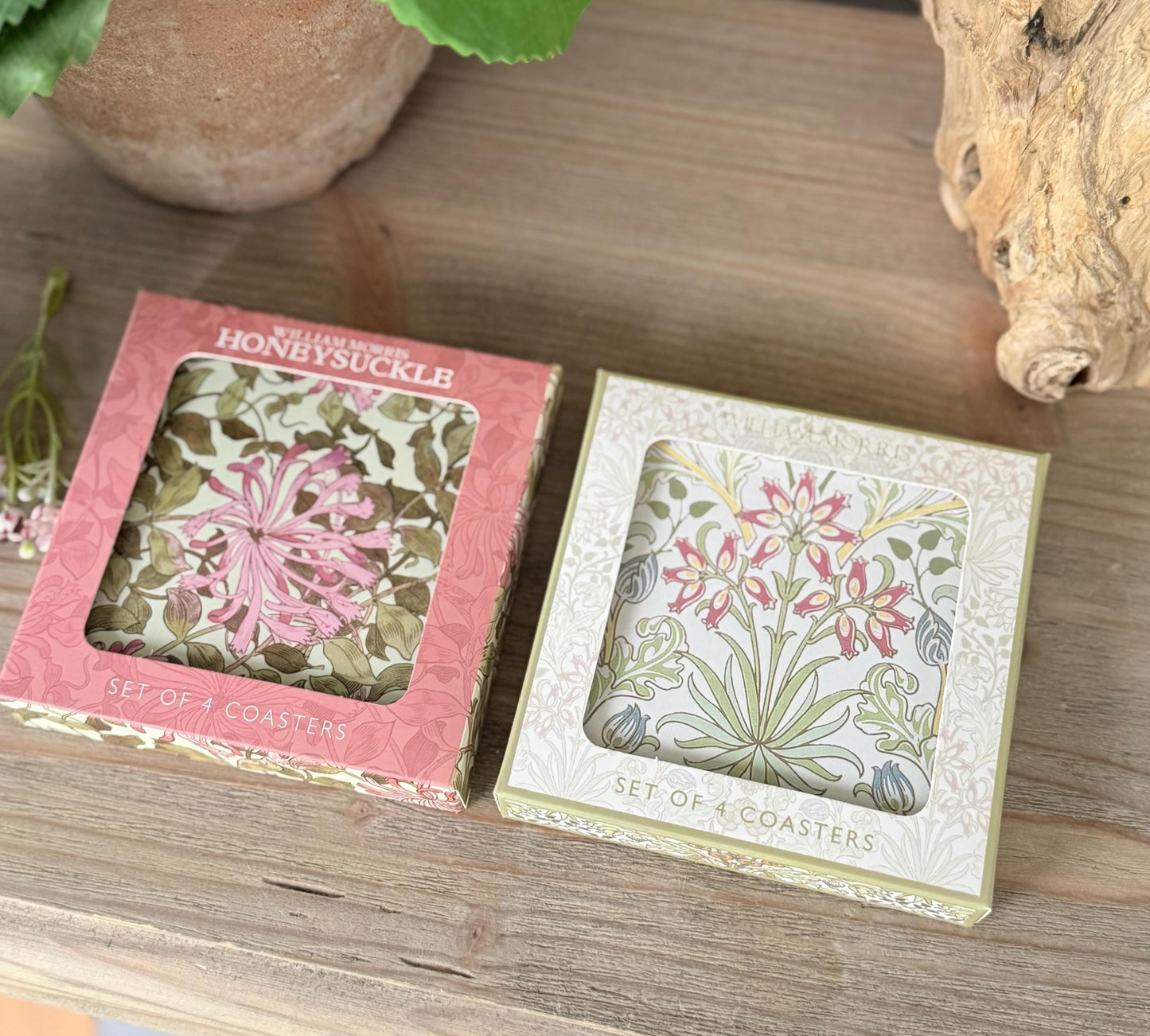William Morris Boxed Hyacinth Coasters - Set of 4