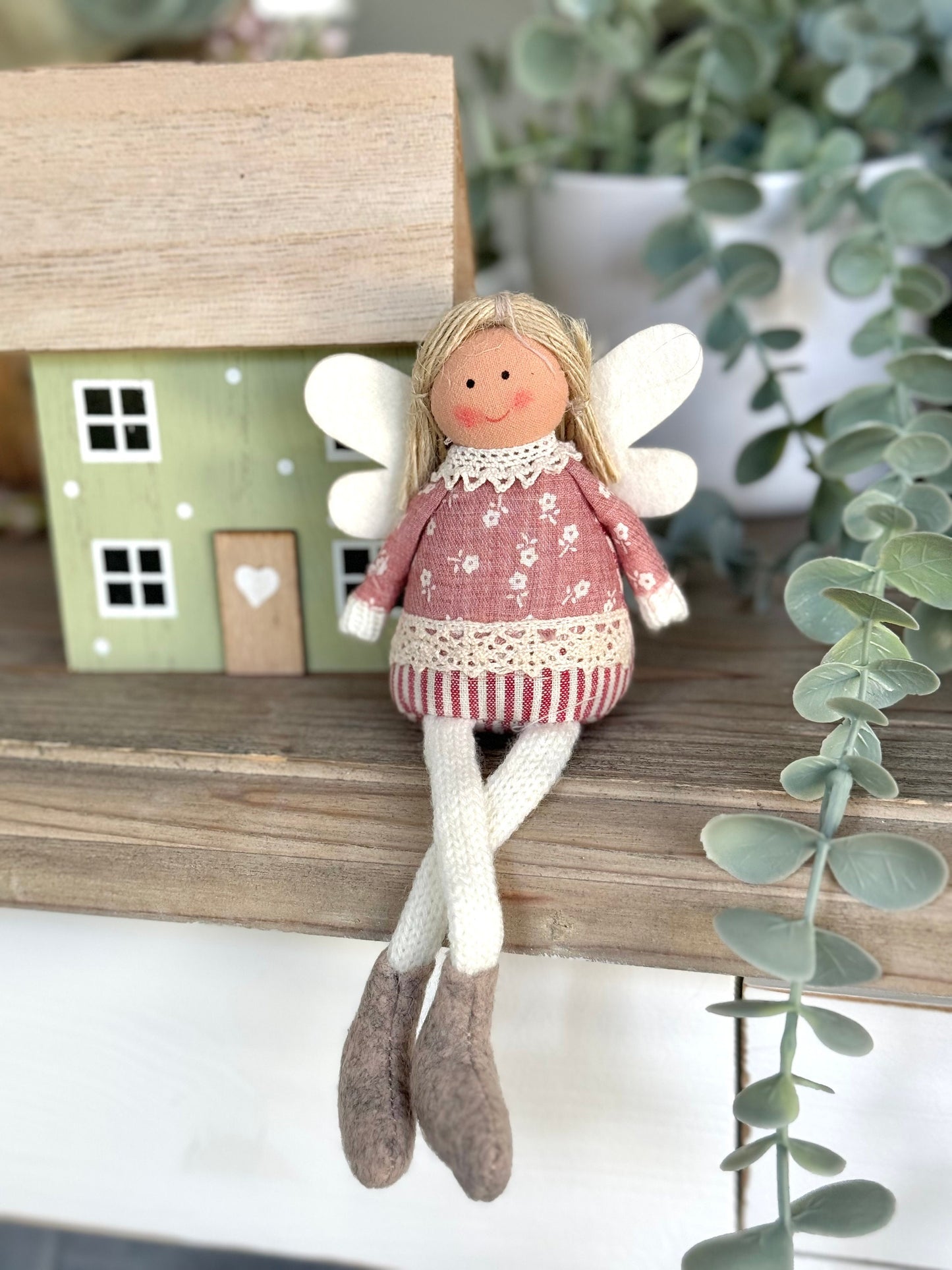 Soft Sitting Pink Floral Fairies - Available in 2 designs