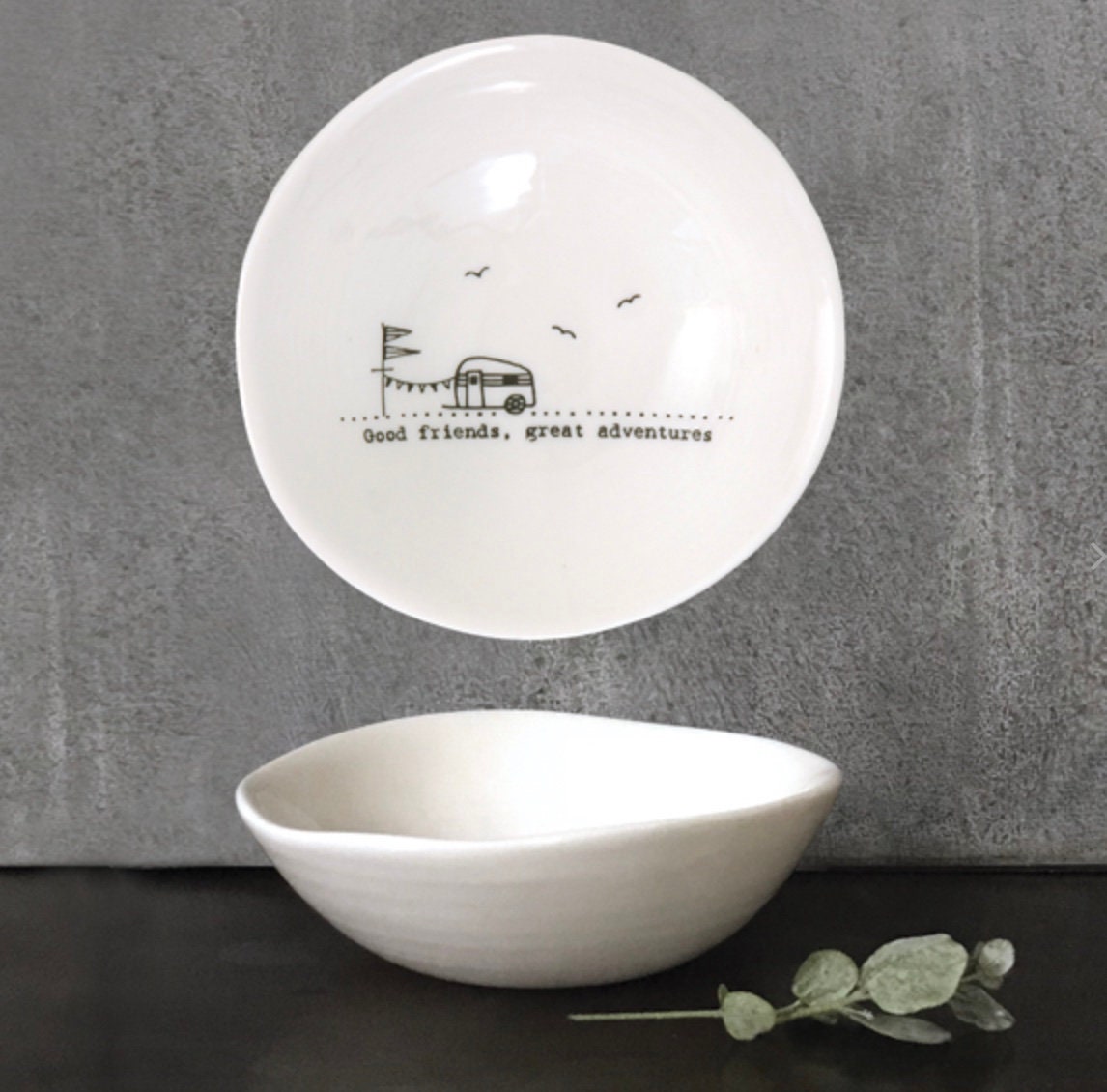 Good Friends, Great Adventure Porcelain Jewellery/Trinket Wobbly Dish