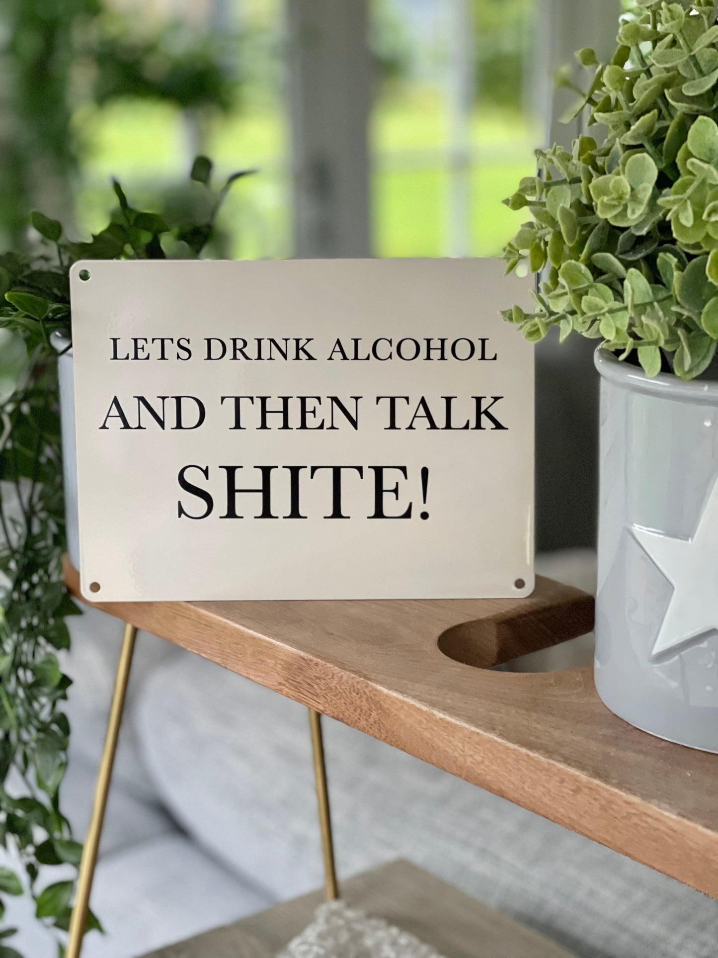 Lets Drink Alcohol and Talk Shite Sign