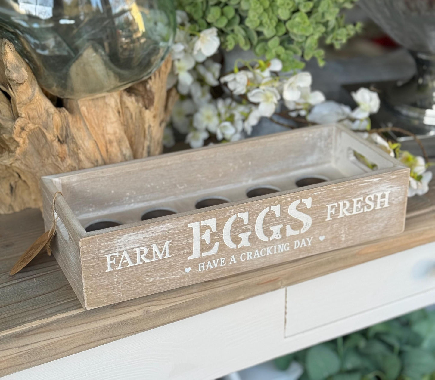 Wooden Egg Crate Holder