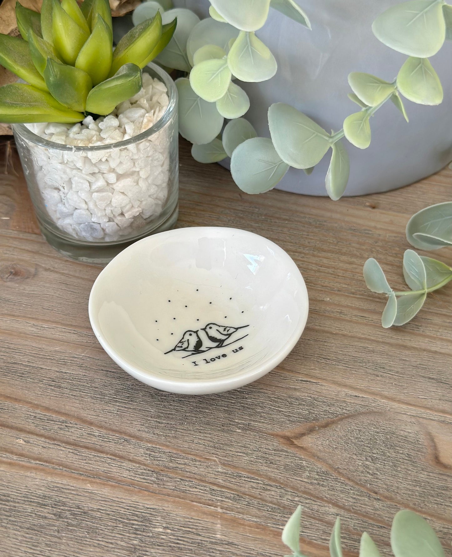 I Love Us Small Porceloain Wobbly Bowl