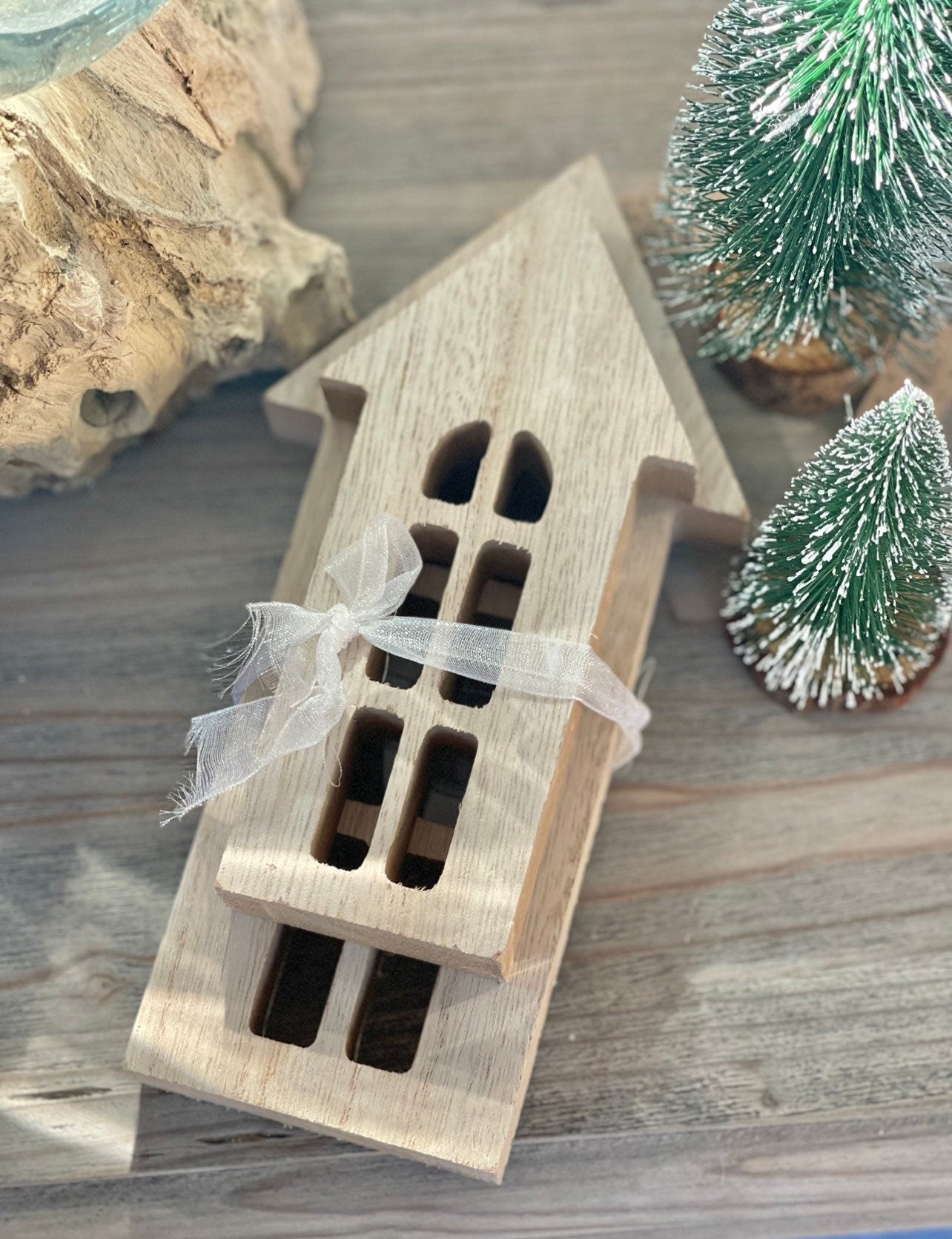 Set of 2 Wooden Houses