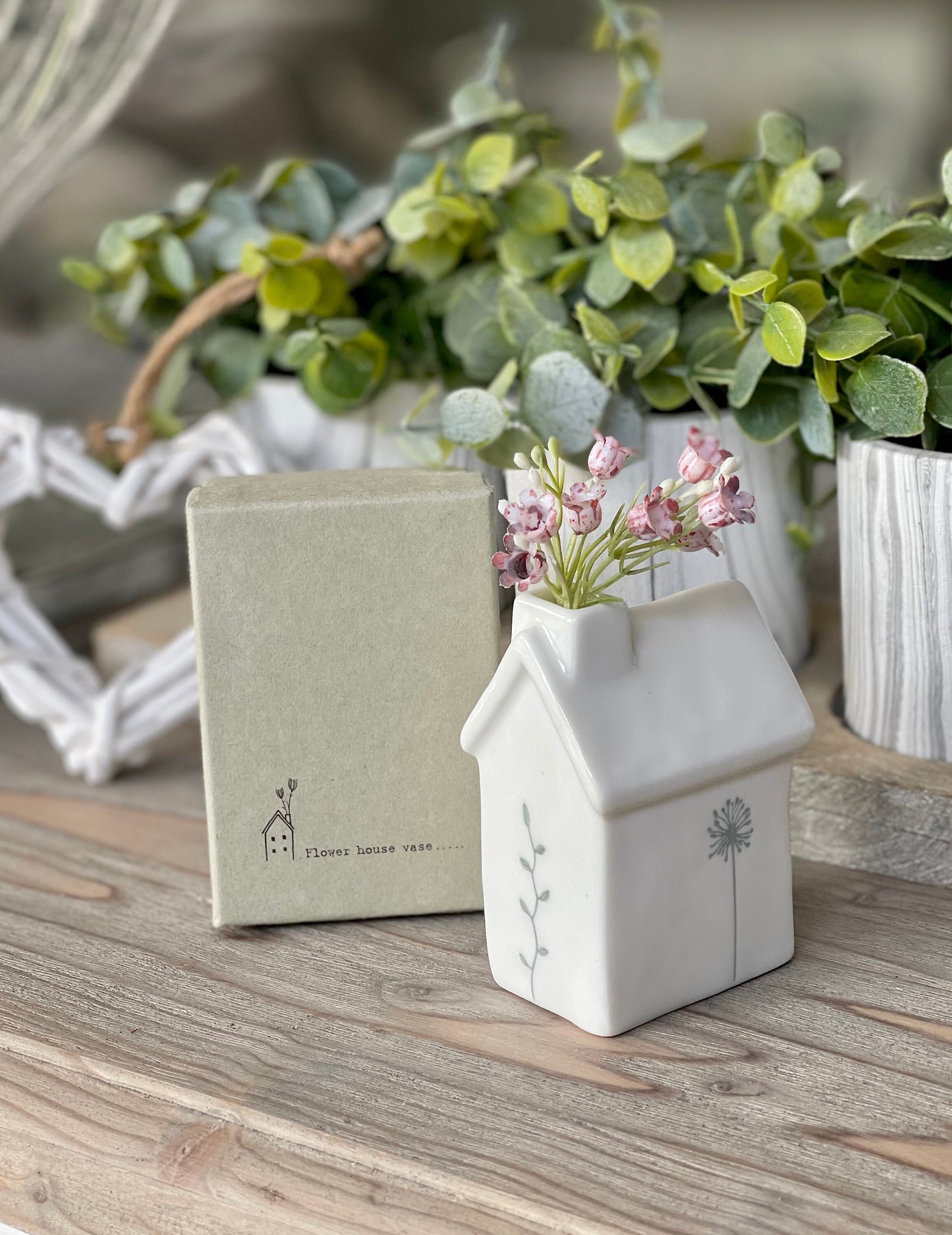 White Porcelain Flower House Vase