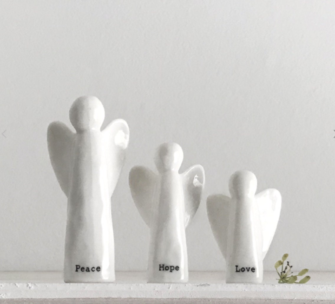 Set of 3-Porcelain Angels