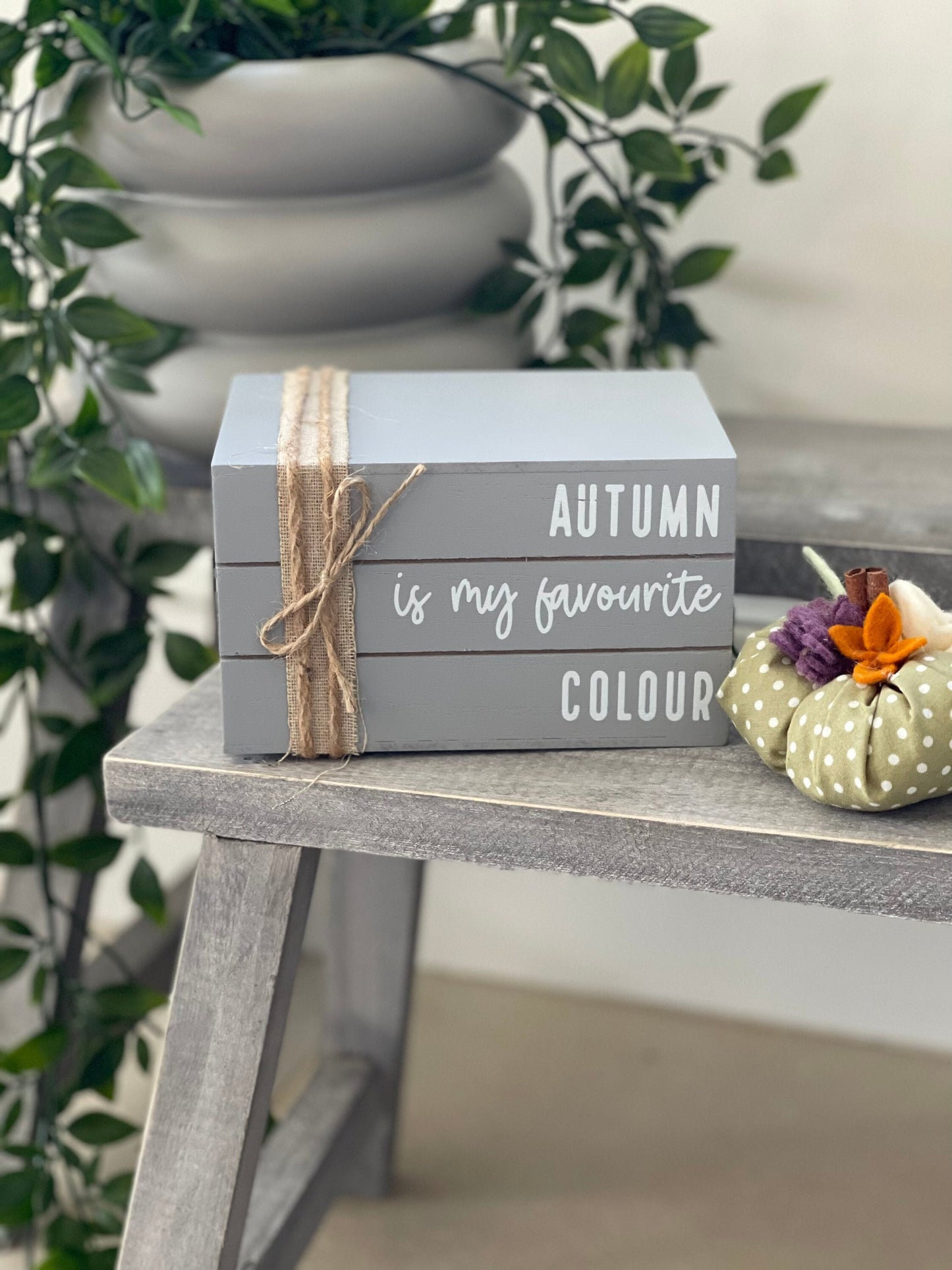 Autumn Book Stack Decor