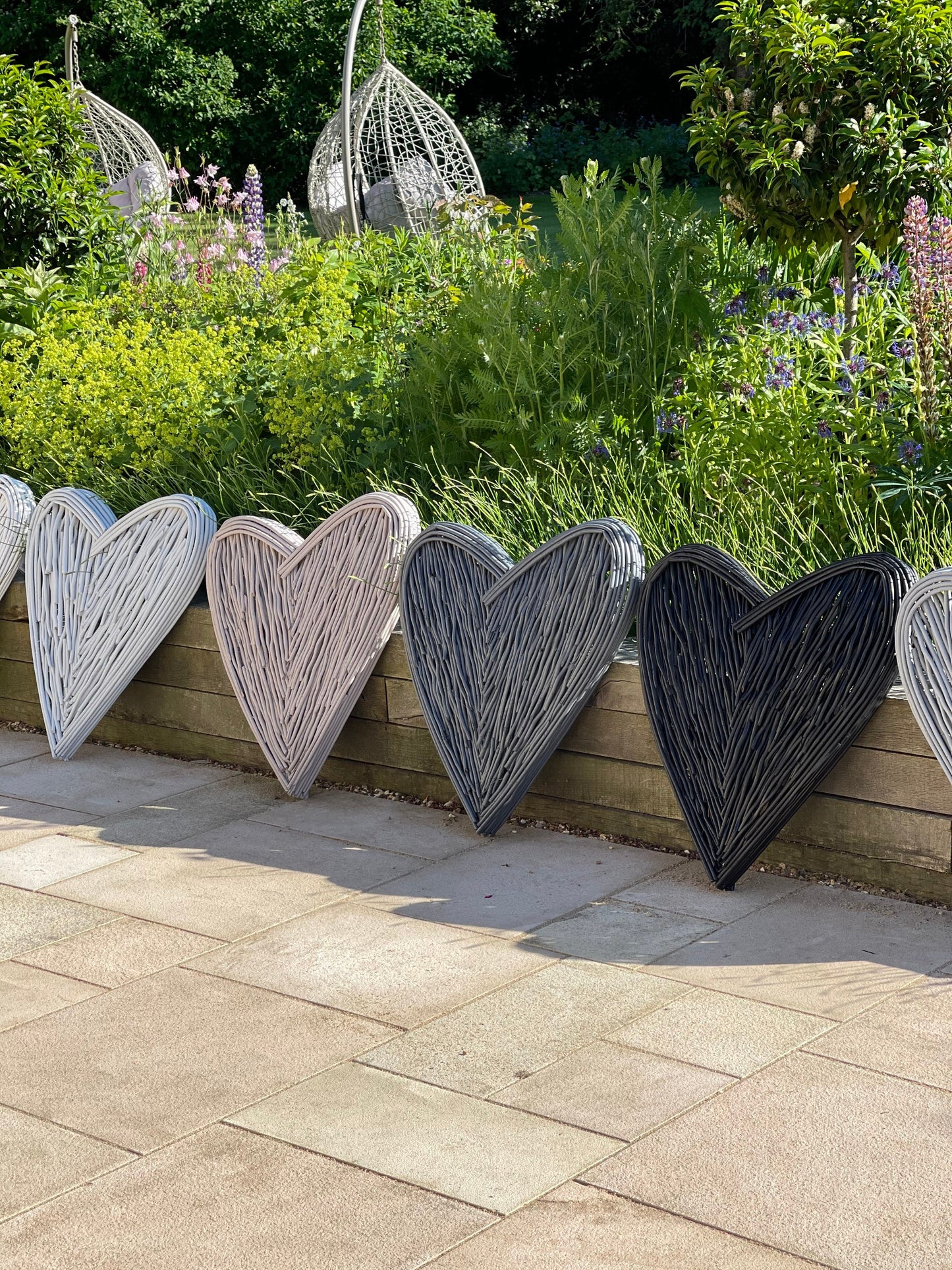 Large Black Wicker Heart- 85cm