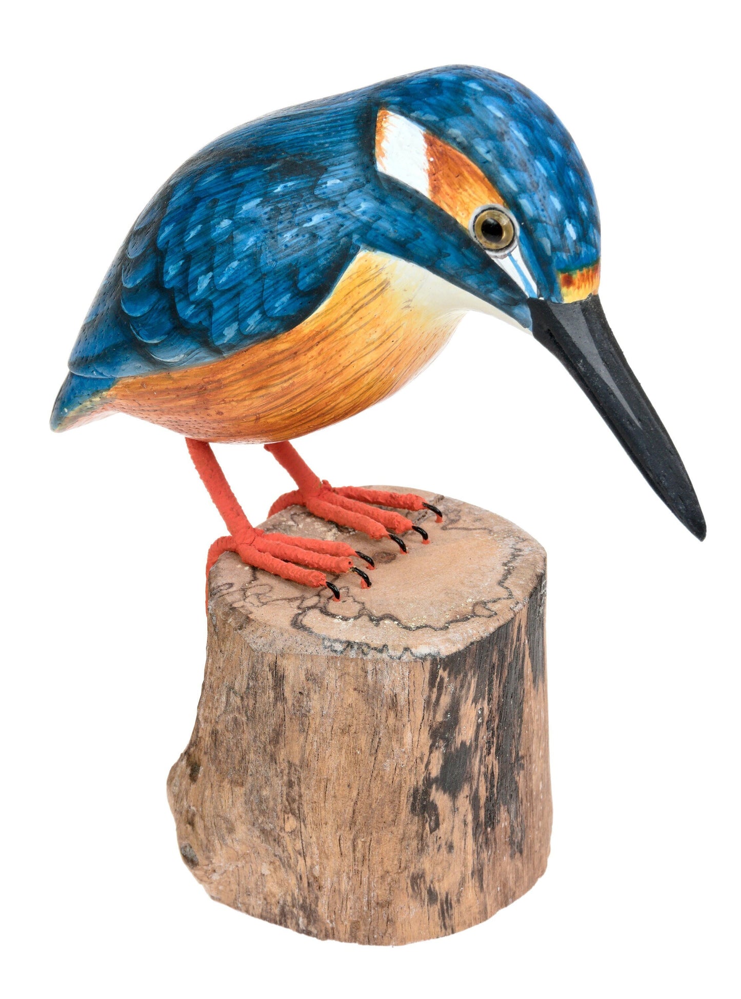 Gorgeous Carved Wooden Kingfisher