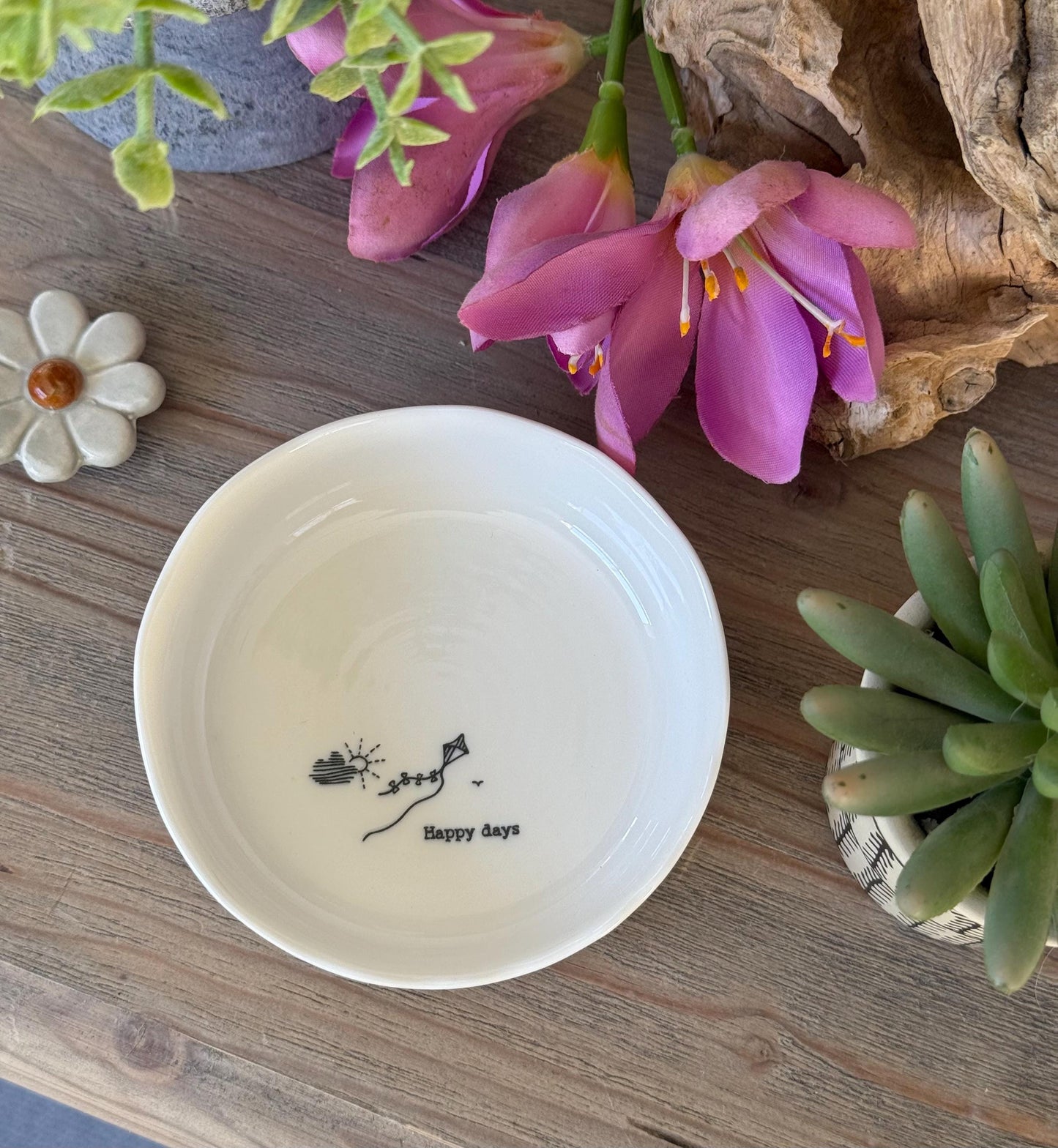 Happy Days Porcelain Jewellery Dish