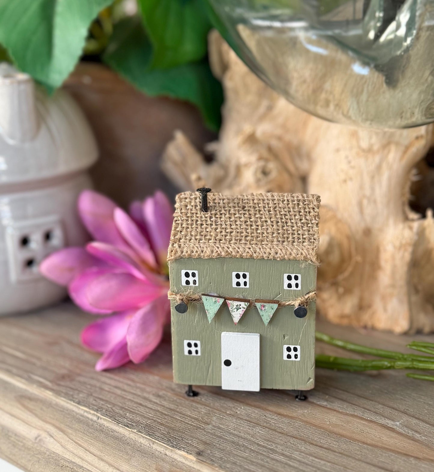 Small Wooden Houses on Legs - Sold Individually