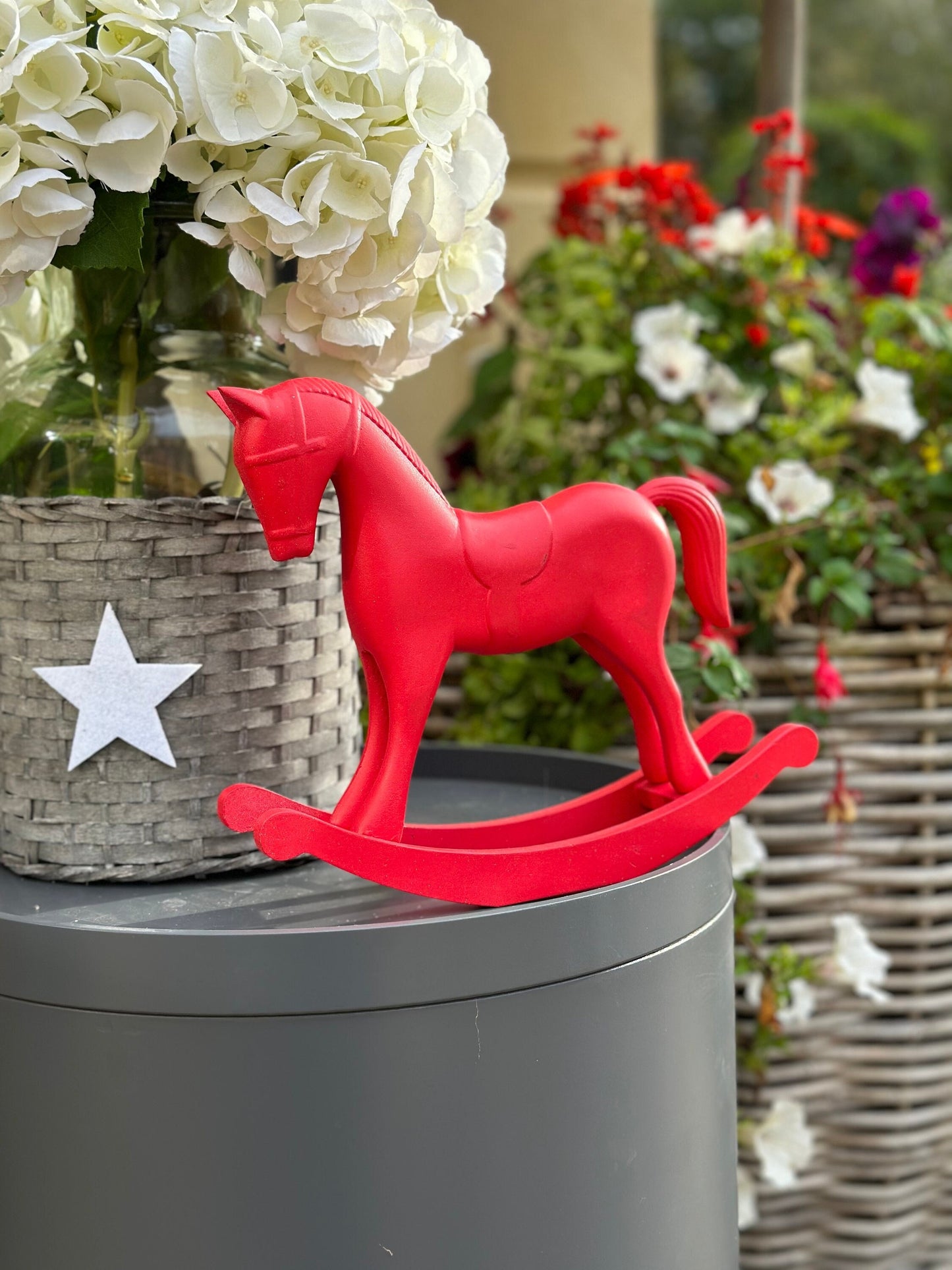 Red Wooden Rocking Horse