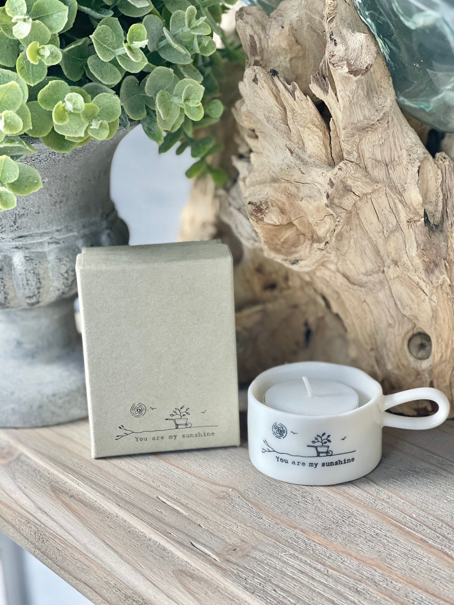 Handled “You are my Sunshine” Tea Light Holder