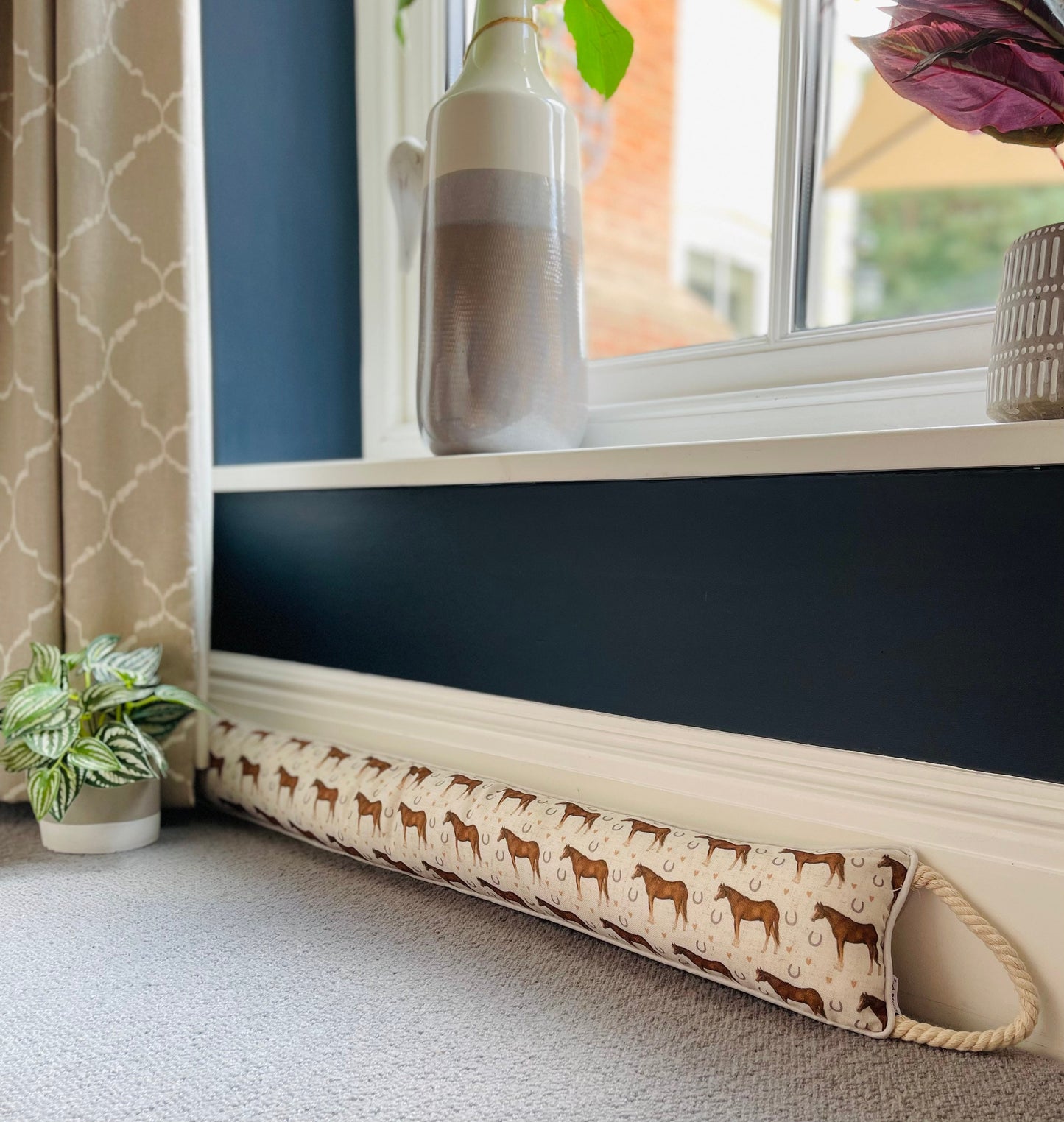 Horse and Hearts Draught Excluder