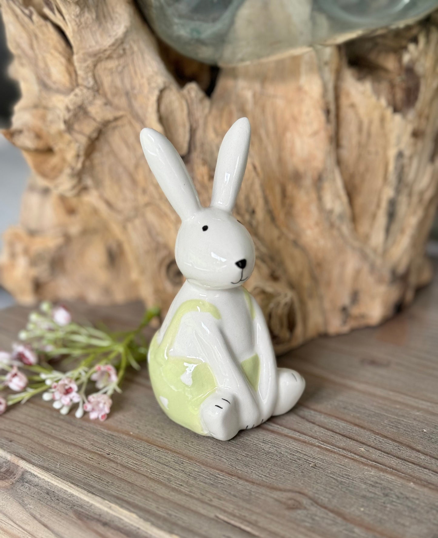 White Glossy Bunny Rabbits - 2 Sizes Available.