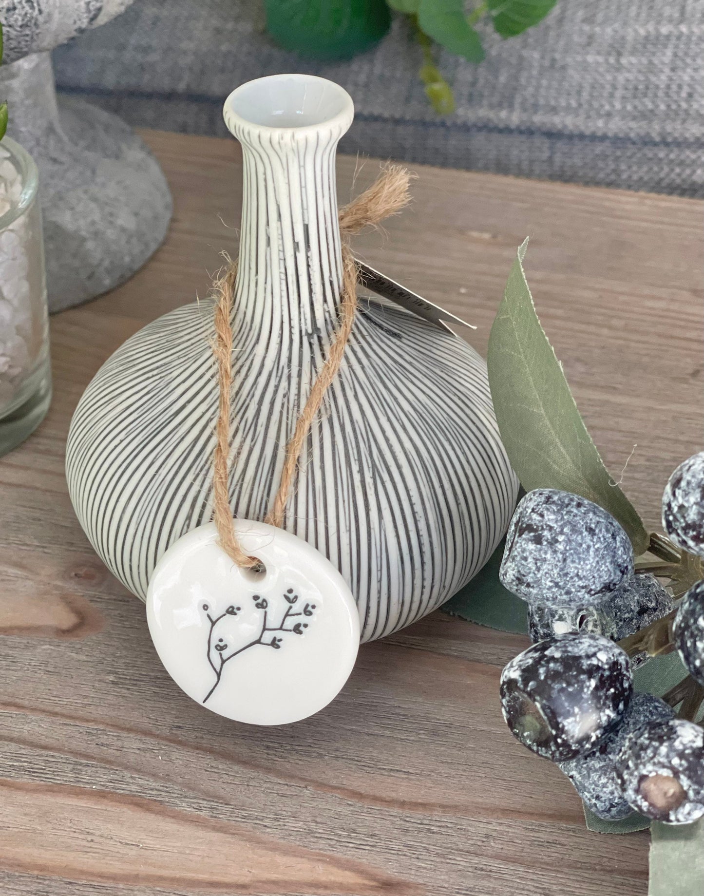 Sending You Hugs Porcelain Hanging Token