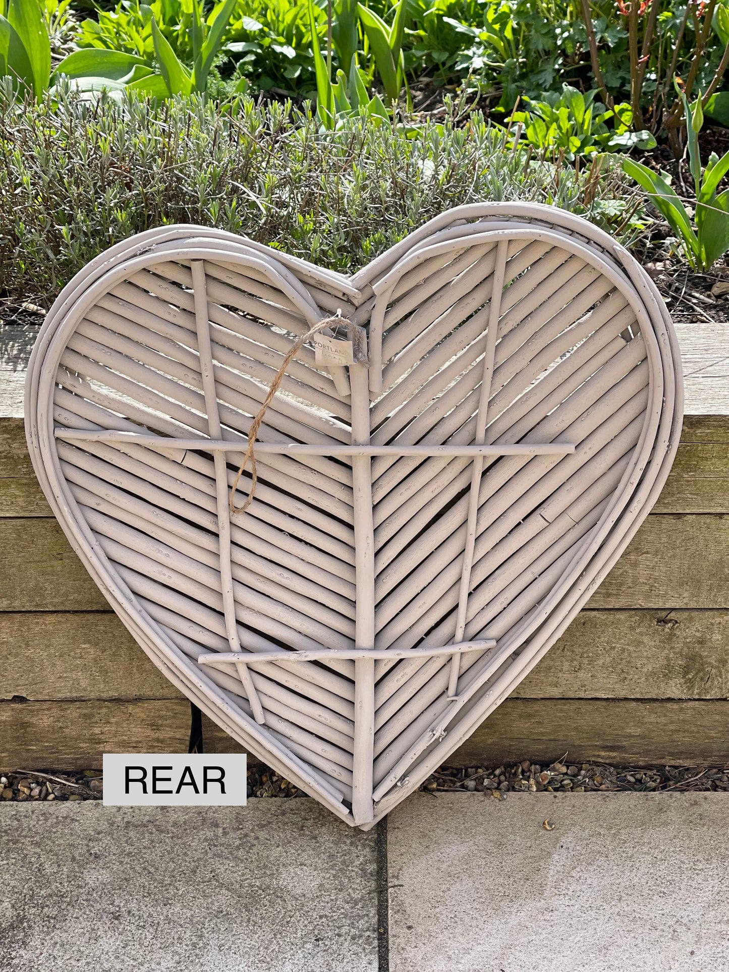 Solid wicker heart - various colours 60cm