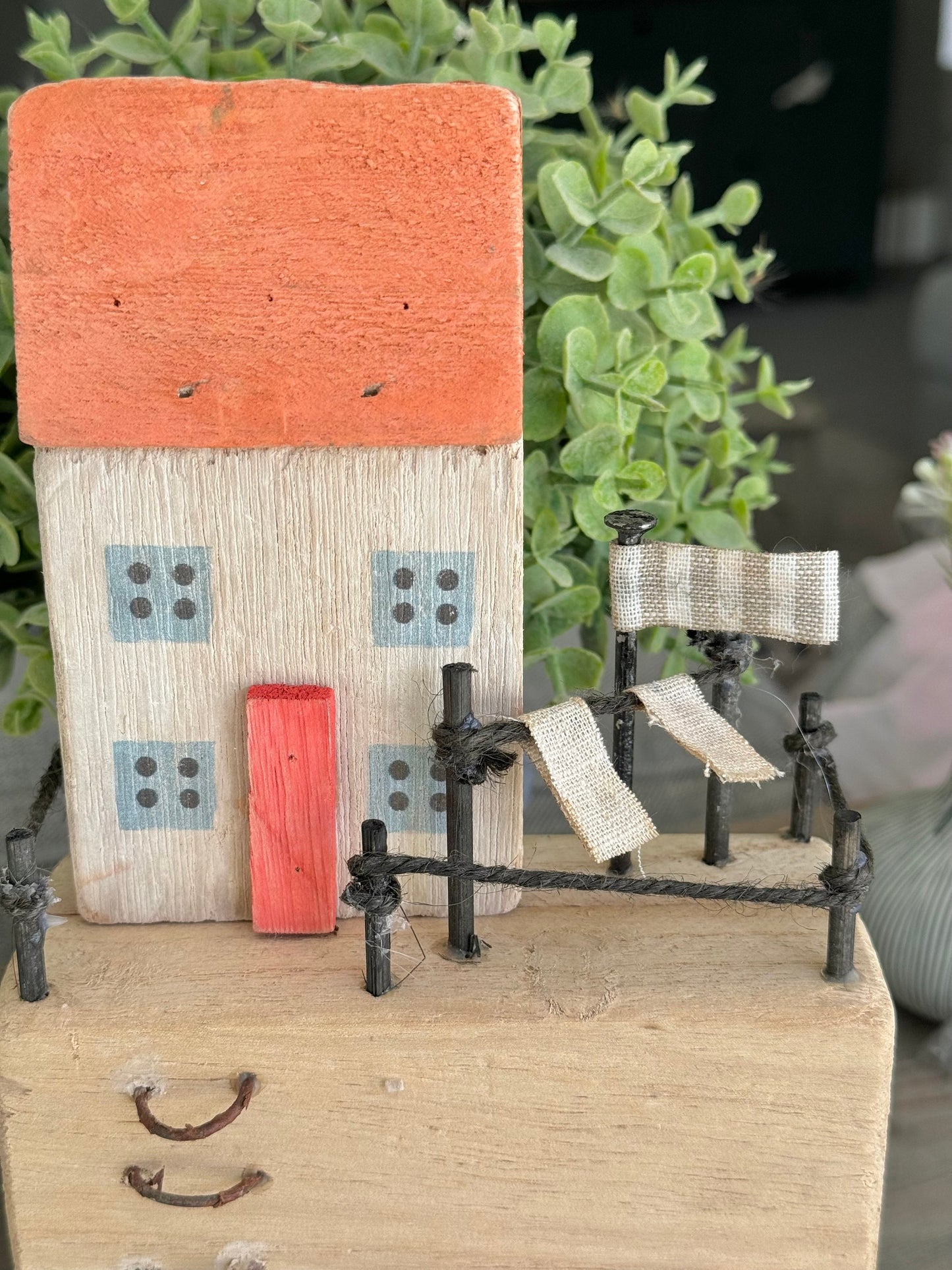 Wooden House on Block