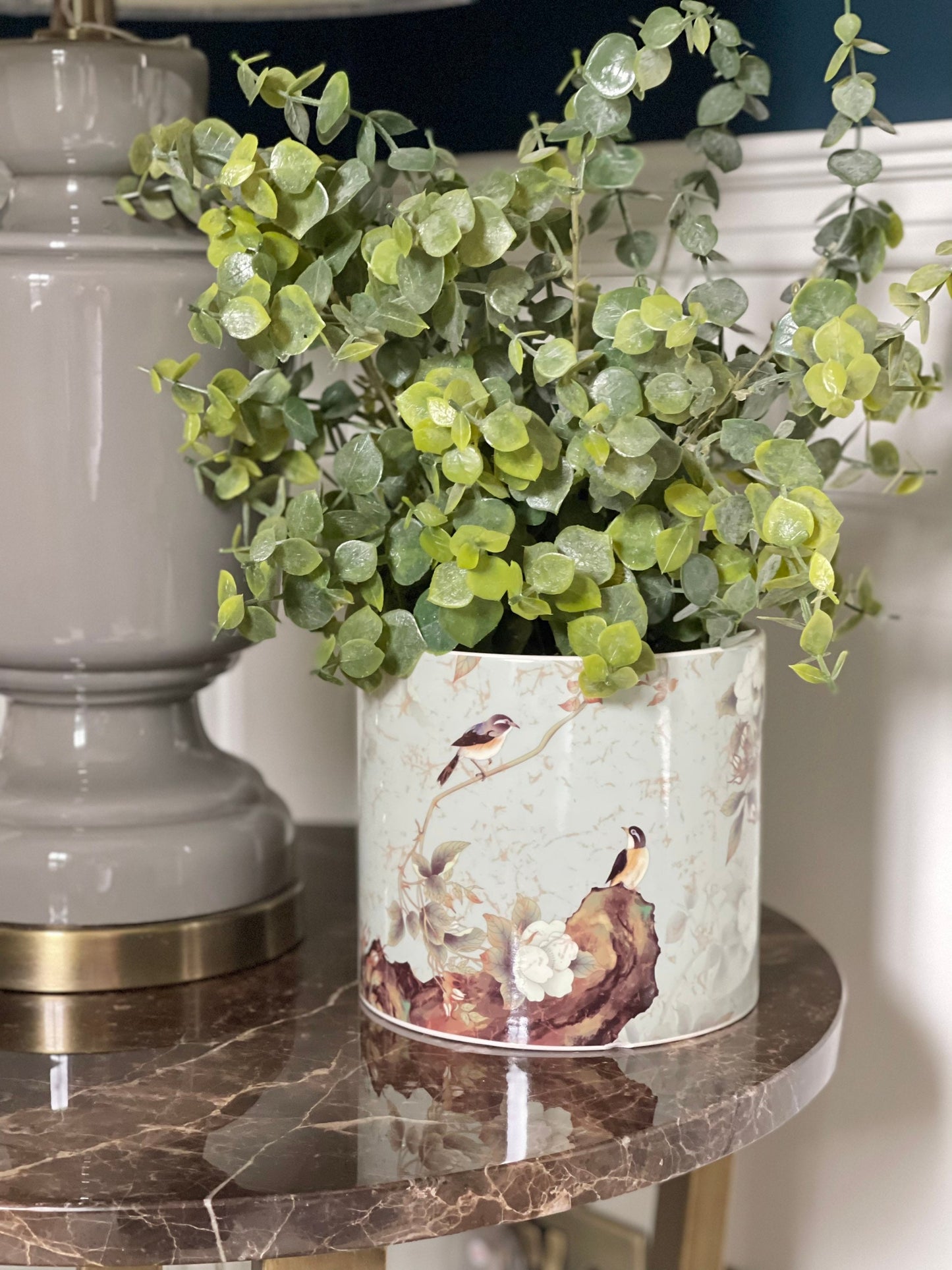 Parlane Ceramic Roses Planter - Eau De Nil