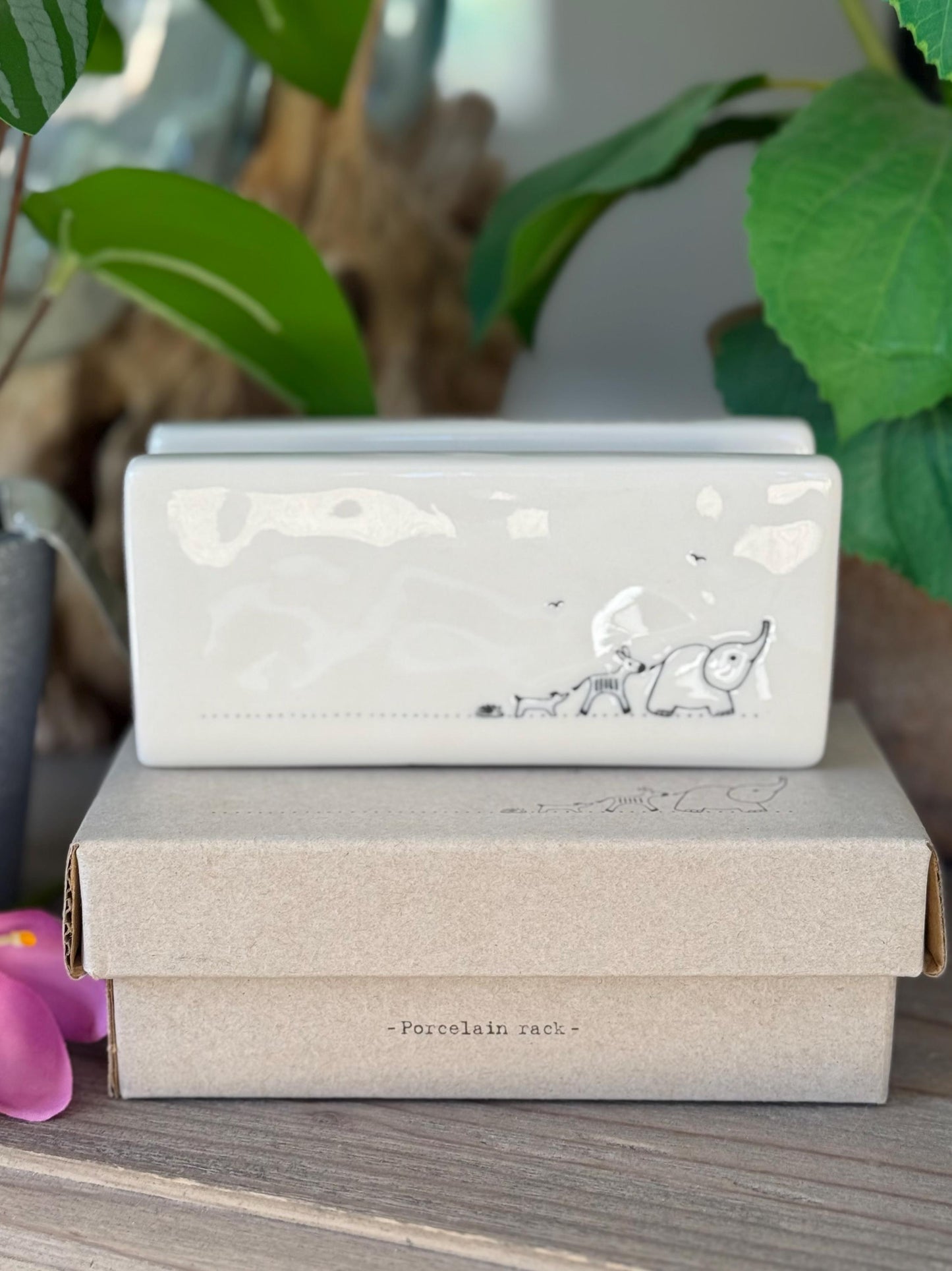 Porcelain letter rack - Animals