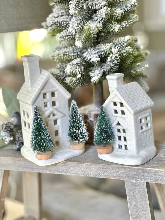 White LED Festive House - 2 Sizes Available