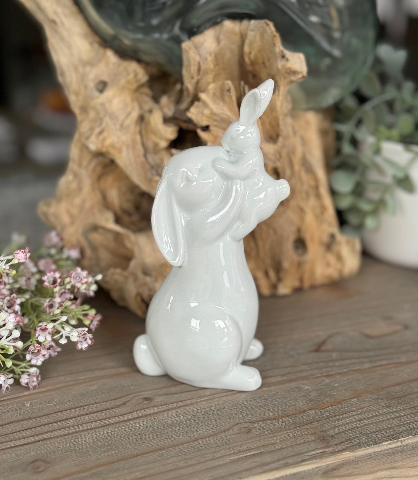 White Kissing Bunnies