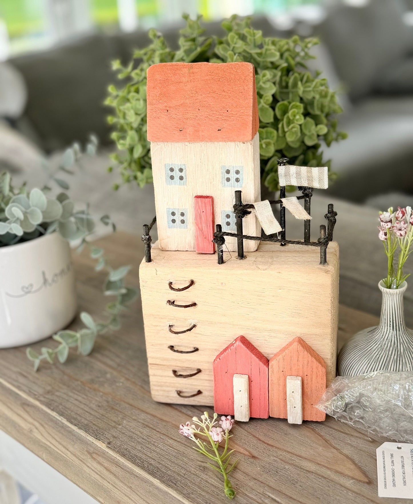 Wooden House on Block