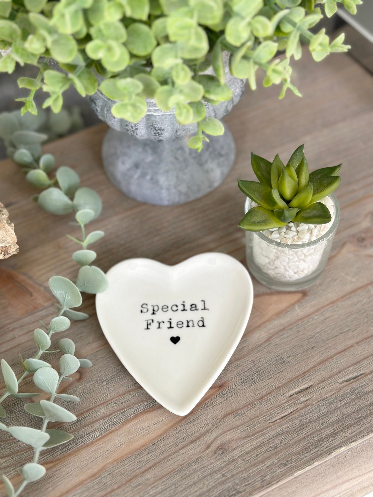 White Special Friend Trinket Dish