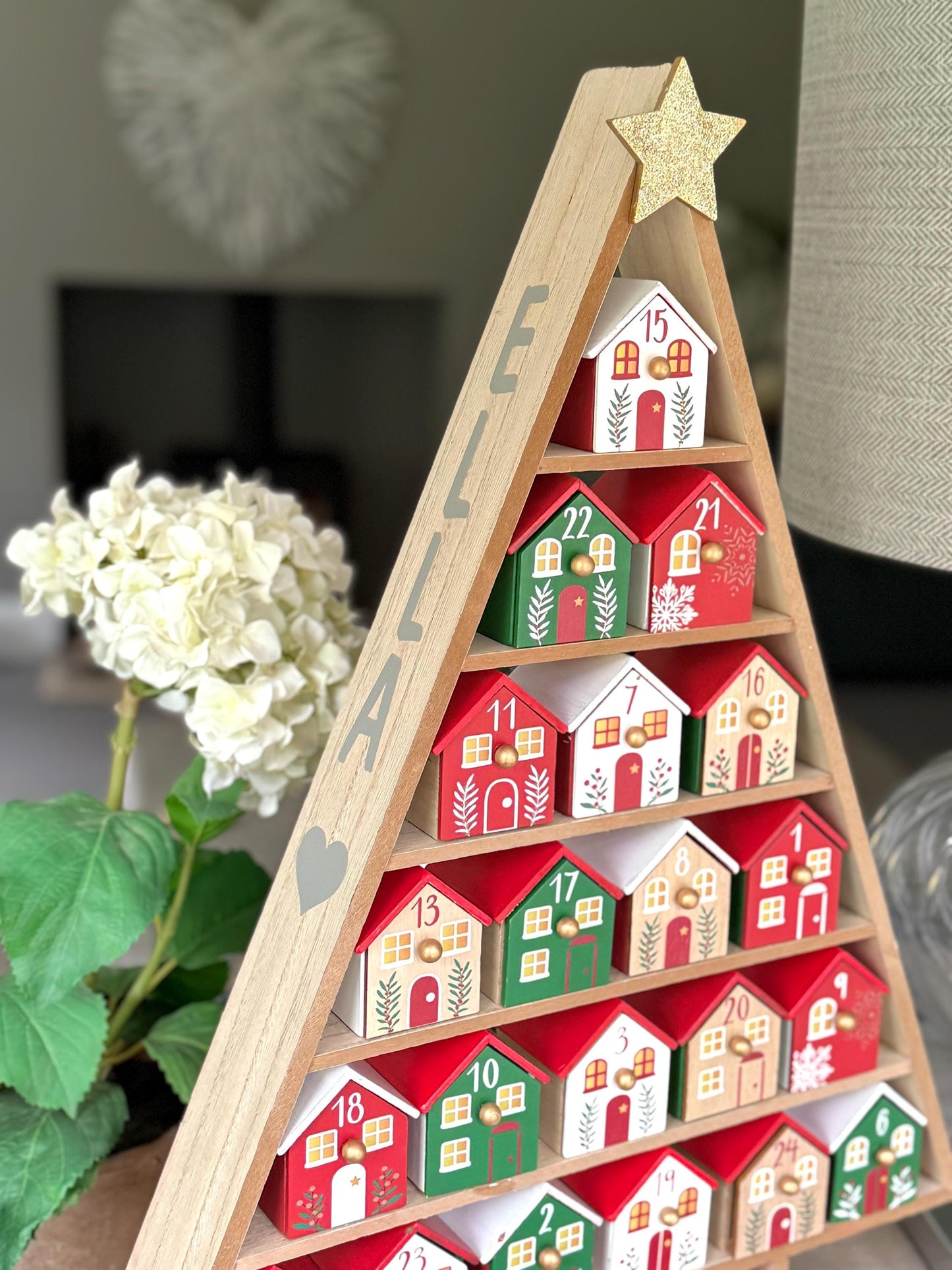 Large Wooden Advent Treehouse Calendar