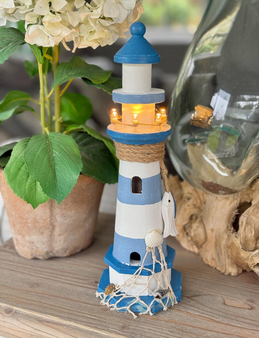 Nautical Wooden LED Lighthouse