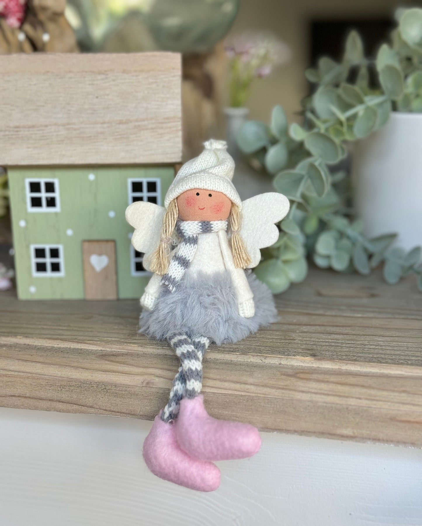 Soft Sitting Pink/White/Grey Fairies  - Available in 3 designs